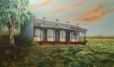 La Casa del Camino (Acrílico sobre tela - 150 x 90)